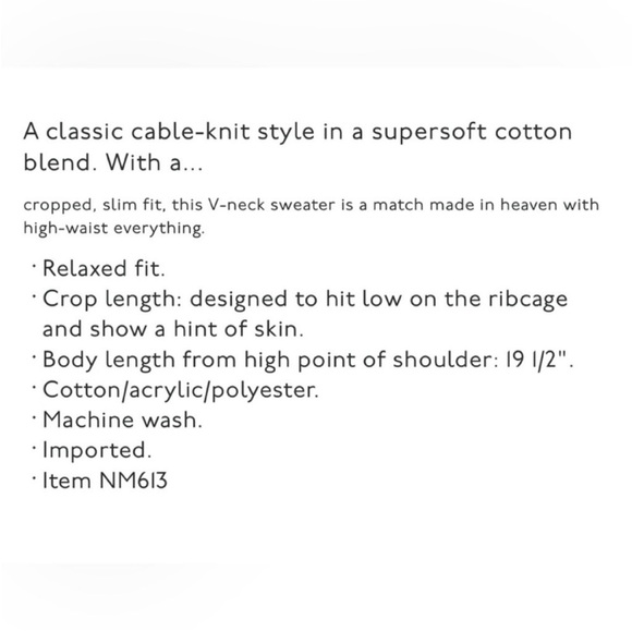 Madewell Cable-Knit V-Neck Crop Cozy Fall Knit Sweater In Roasted Squash - Picture 2 of 12